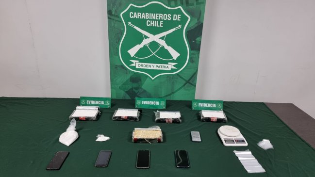 Procedimiento terminó con cocaína incautada y dos personas detenidas en O'Higgins