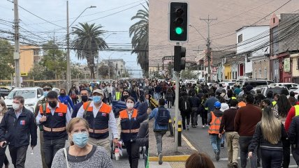   Así fue la evacuación por simulacro de tsunami en Iquique 