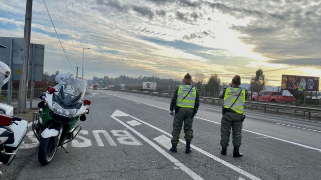 Carabineros del Maule inició plan de seguridad en rutas por fin de semana largo