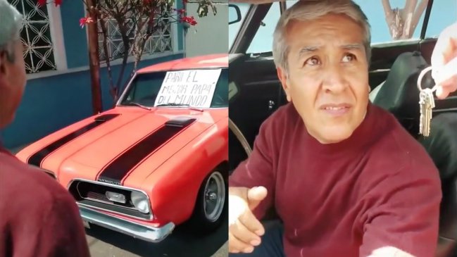 Joven regala a su padre el auto que tuvo que vender para pagarle la universidad