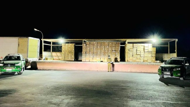 Carabineros decomisó contrabando de cigarrillos avaluado en más de mil millones de pesos