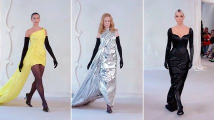   Dua Lipa, Nicole Kidman y Kim Kardashian se lucieron modelando en desfile de Balenciaga 