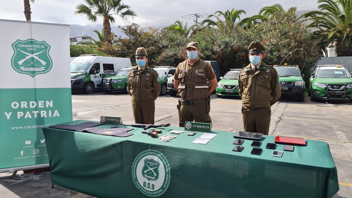 Carabineros desarticuló banda vinculada a más de 20 delitos violentos en Tarapacá