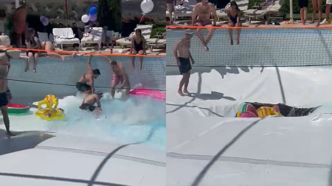 De terror: Fondo de piscina succionó a dos personas tras abrirse durante una fiesta en Israel