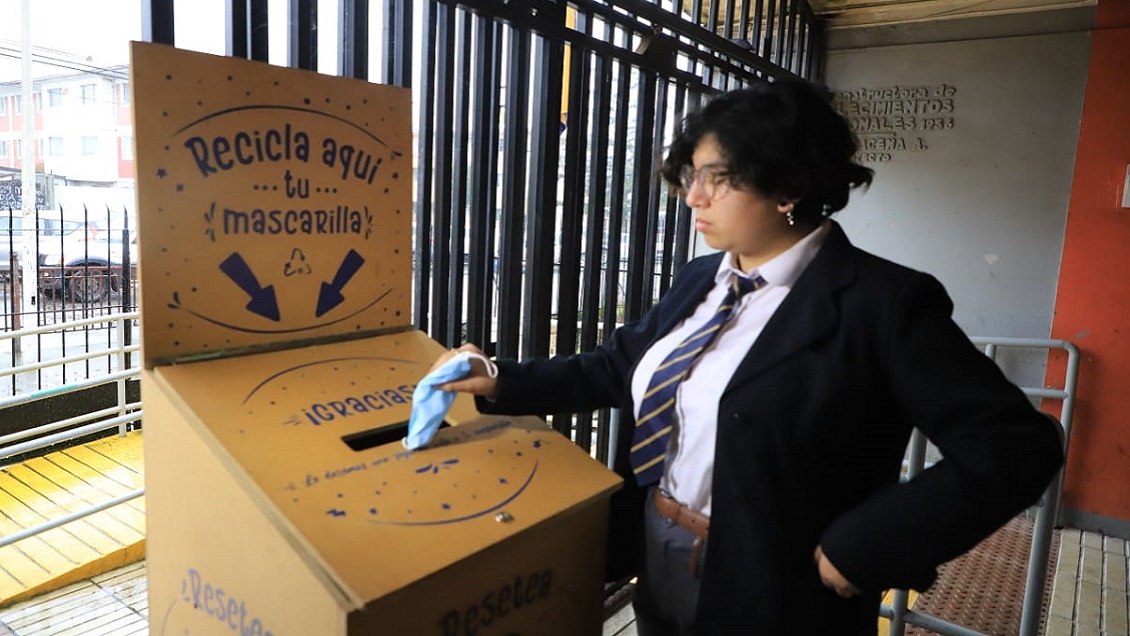 Reciclaje de mascarillas en Concepción alcanza las cuatro toneladas en 10 meses