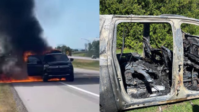 Vehículo de The Offspring se incendió en plena carretera de Canadá