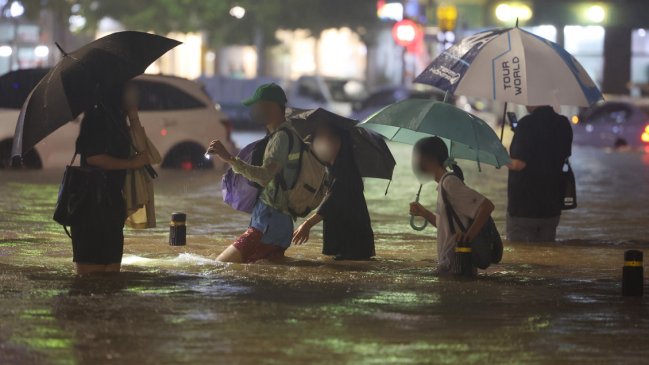  Las peores lluvias en 80 años en Corea del Sur dejan al menos ocho muertos  