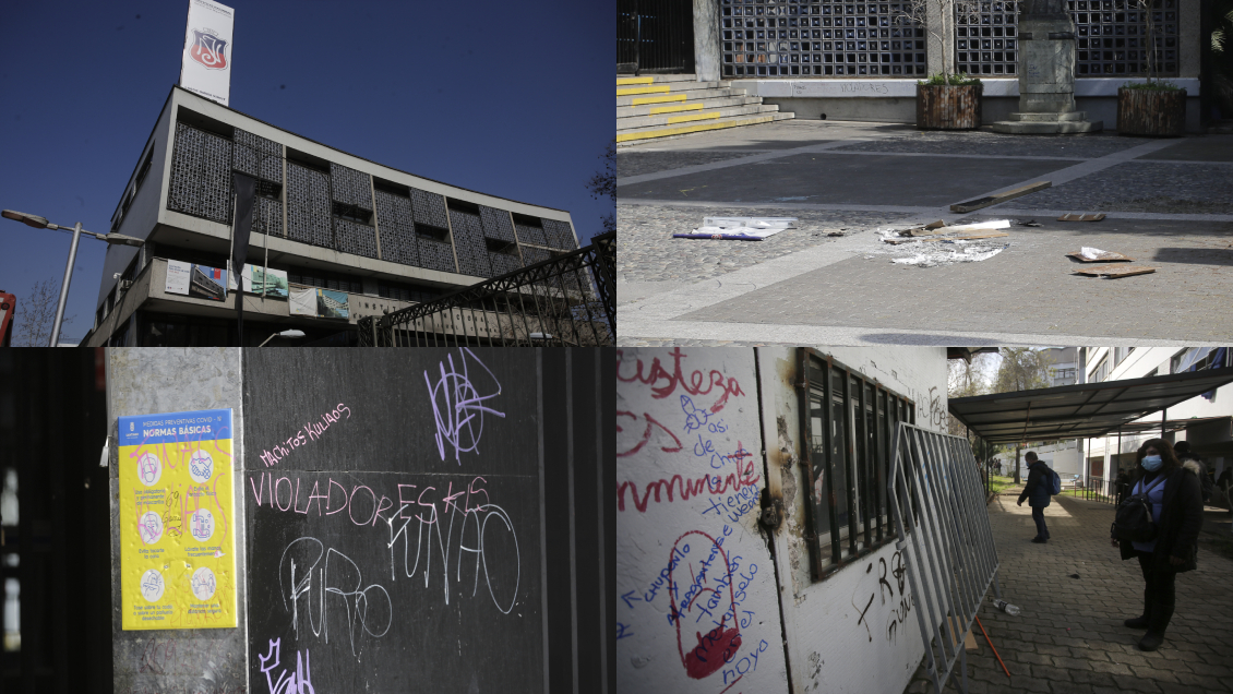 Liceanas irrumpieron y causaron daños en el Instituto Nacional