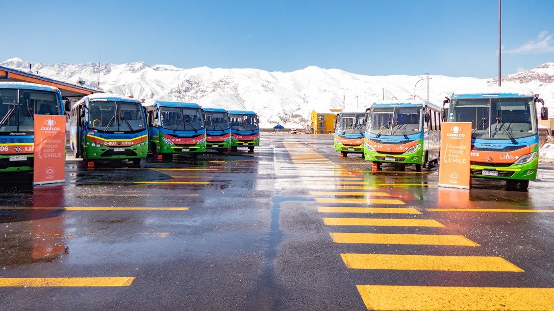 Codelco usará los primeros buses eléctricos fabricados en Chile