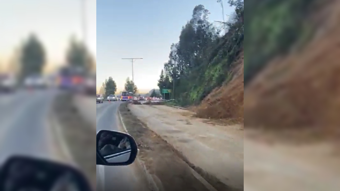 Municipio de Chiguayante recurrió a la justicia tras deslizamiento de tierra en eje clave