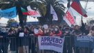 Manifestaciones por el Apruebo y el Rechazo recibieron al Presidente Boric en Curicó