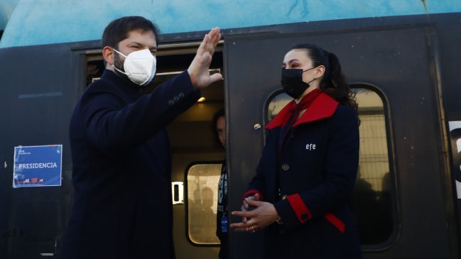 Presidente Boric inicia esta mañana su gira en tren por tres regiones