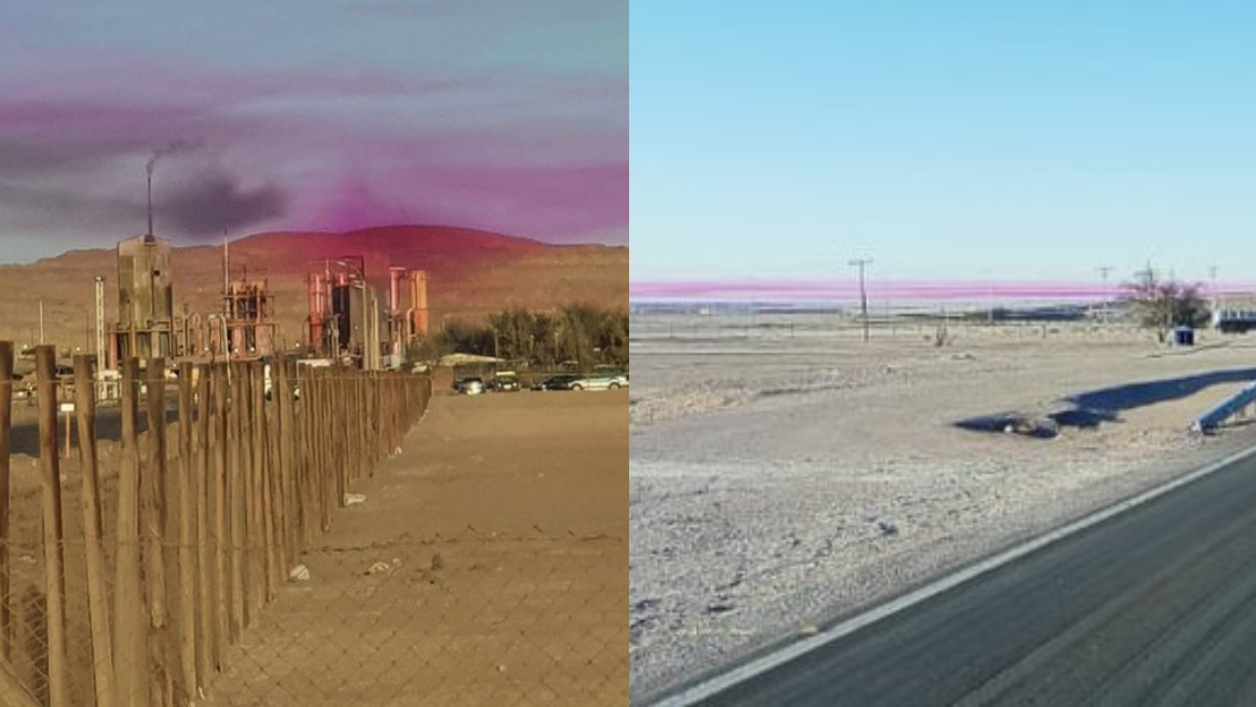 Autoridades monitorean evento que dejó una nube púrpura de vapor de yodo en Pozo Almonte