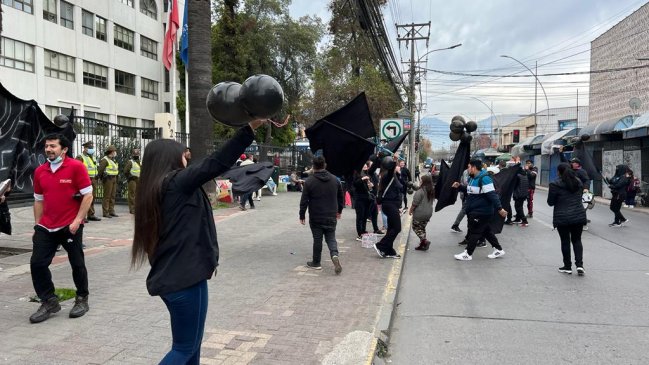 Comerciantes ambulantes protestaron en centro de Rancagua