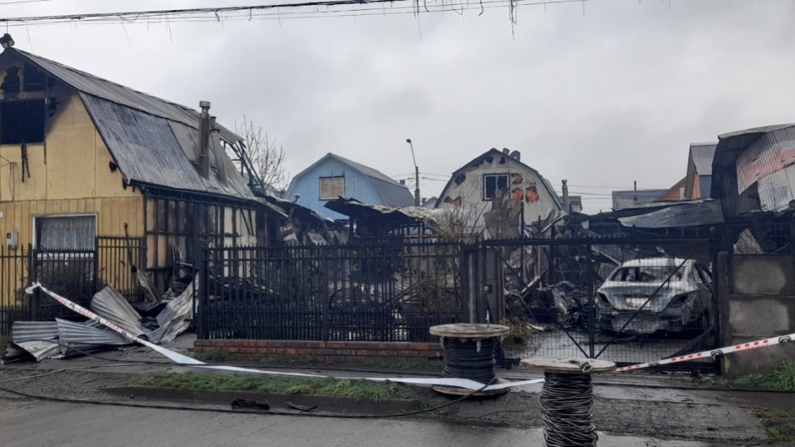 Dos incendios dejaron seis casas destruidas en el radio urbano de Villarrica