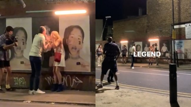 Quiso defender a una mujer amenazada en la calle, pero se trataba de una película