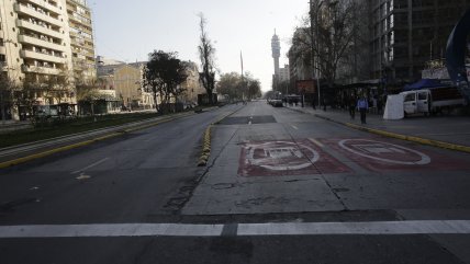   Las protestas dejan sin transporte público al centro de Santiago 