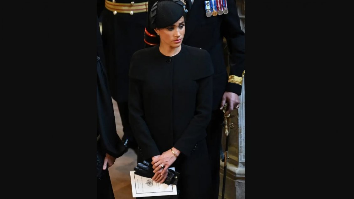 Captan a Meghan Markle llorando durante el funeral de Isabel II