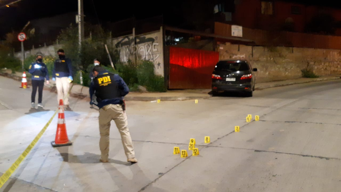 PDI investiga baleo a un hombre en Valparaíso: Le dispararon más de 10 veces