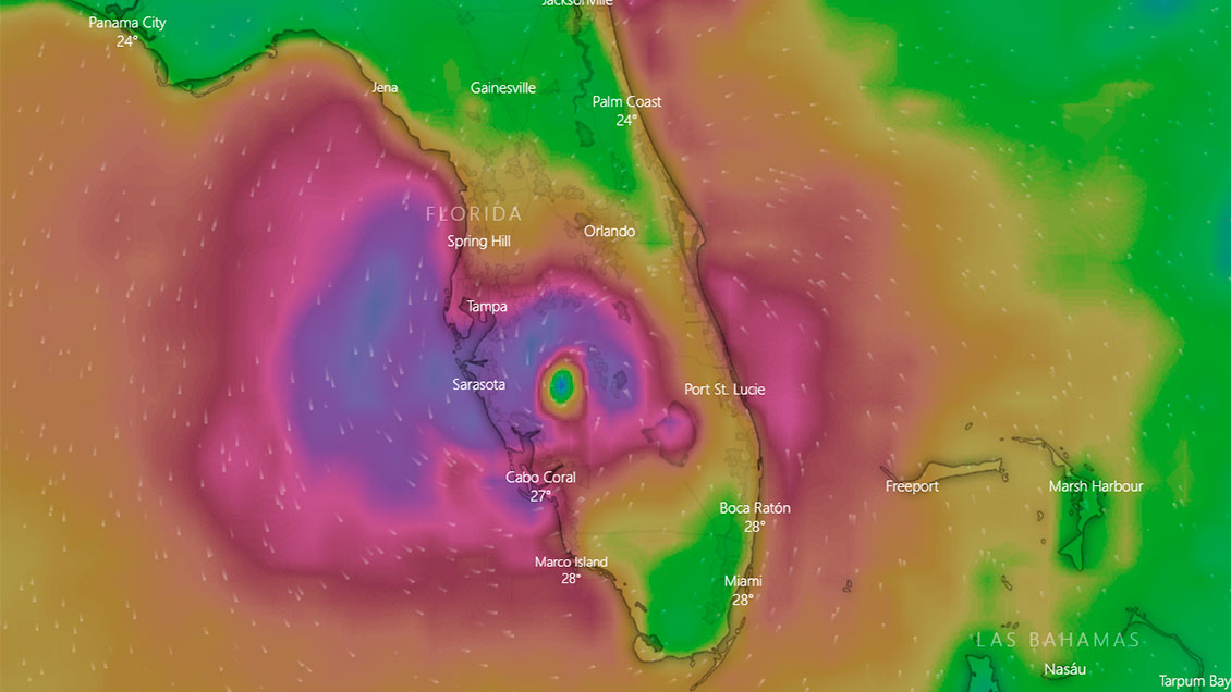 El poderoso huracán Ian golpea la costa oeste de Florida con vientos de 240 kilómetros por hora