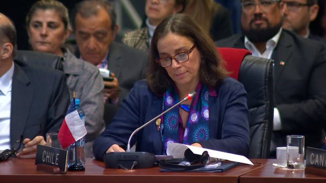 Canciller Urrejola pidió en la OEA 