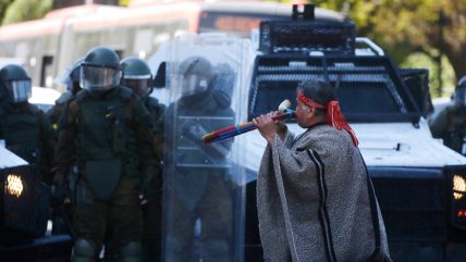  Marcha mapuche terminó con enfrentamientos y 10 detenidos  