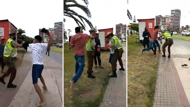 Sujetos arriesgan siete años de cárcel por golpiza a carabineros en Playa Cavancha