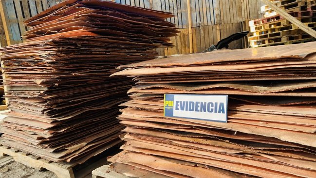 PDI detectó en Arica casi 20 toneladas de cobre vinculadas a robo en Antofagasta  