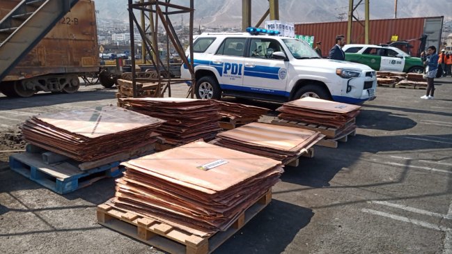  Más de 50 toneladas del cobre robado al Ferrocarril de Antofagasta han sido recuperadas  