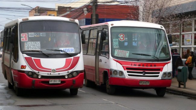  Temuco: Choferes de microbuses cumplieron cinco días de paro  
