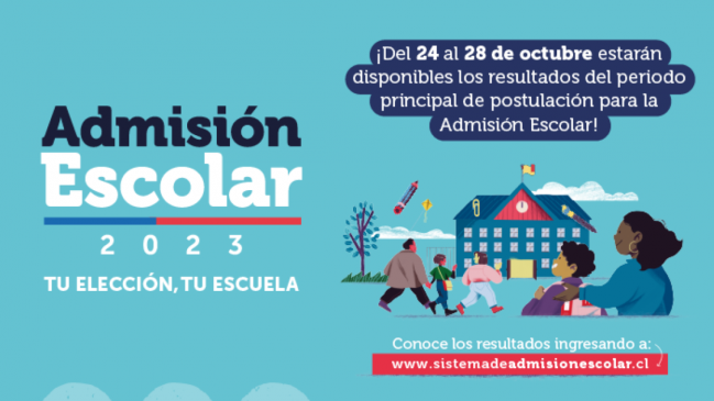 Ya se encuentran disponibles los resultados de las postulaciones para la Admisión Escolar 2023