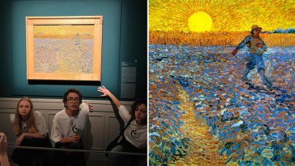 Obra de Van Gogh otra vez fue víctima de los activistas: Le arrojaron puré de verduras a 