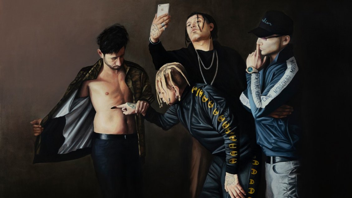 Pintor convierte a cantantes urbanos en ángeles para muestra en el GAM