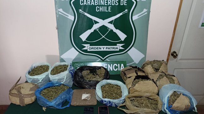 Carabineros incautó droga avaluada en 165 millones de pesos en Arica