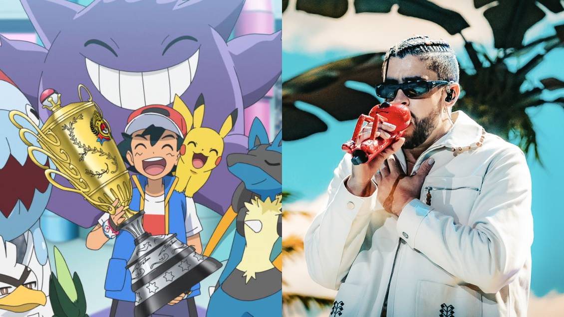 Bad Bunny felicitó a Ash Ketchum por ser campeón mundial de Pokémon