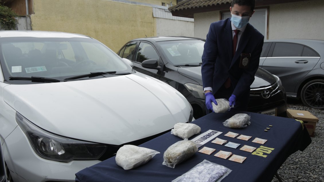 Detienen a clan familiar que vendía droga a través de aplicaciones de transporte en el Maule