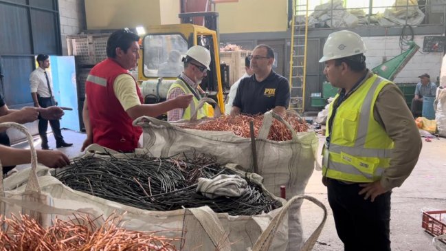 Incautan siete toneladas de cable de cobre robado desde bodega en Rancagua