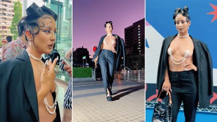  El osado look de Denise Rosenthal en alformbra roja  