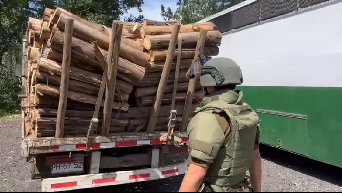 Carabineros detuvo a tres sujetos por robo de madera en en Perquenco
