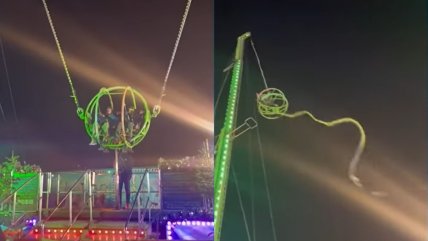   Captan momento en el que juego mecánico se desprende en Londres 