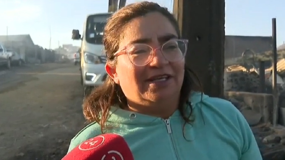 Vecina damnificada por incendio en Viña del Mar: 