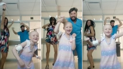   Niña de seis años festejó su última quimioterapia bailando junto a su mamá y a un enfermero 