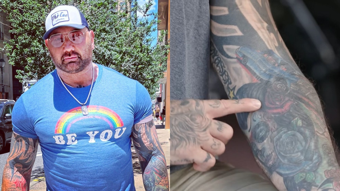 Dave Bautista se quitó un tatuaje de Manny Pacquiao tras sus dichos homofóbicos