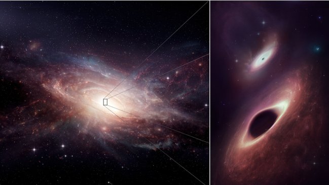 Descubrieron dos agujeros negros supermasivos que 