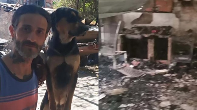 Perrito héroe salvó a su dueño y a un gato de morir en incendio en su casa