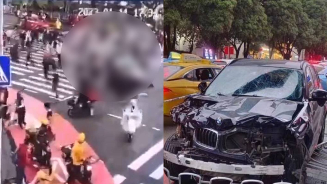 Conductor atropelló a una multitud en China y luego arrojó billetes al aire