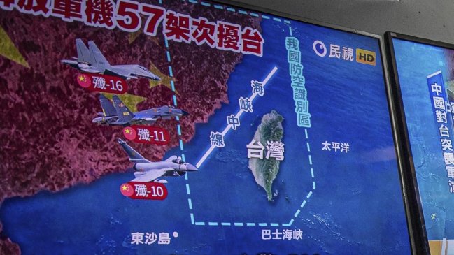Taiwán notificó incursiones aéreas chinas por segundo día consecutivo
