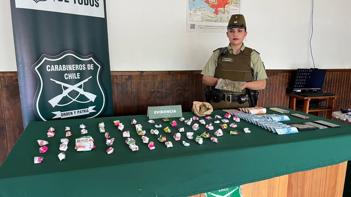 Carabineros detuvo a nueve sujetos e incautó más de 3.000 dosis de drogas en La Araucanía