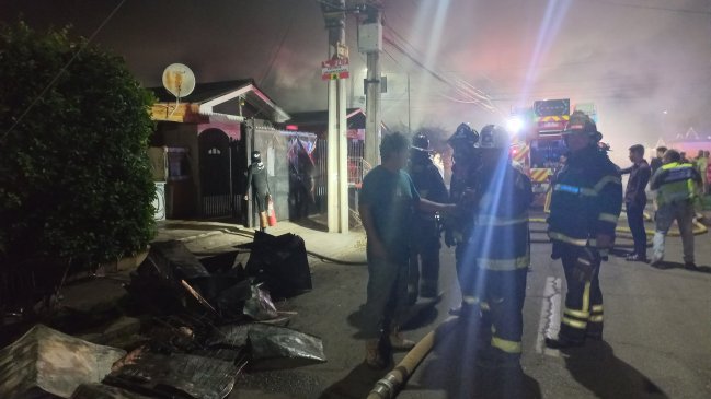 Hombre murió en el incendio de una vivienda en Quilicura