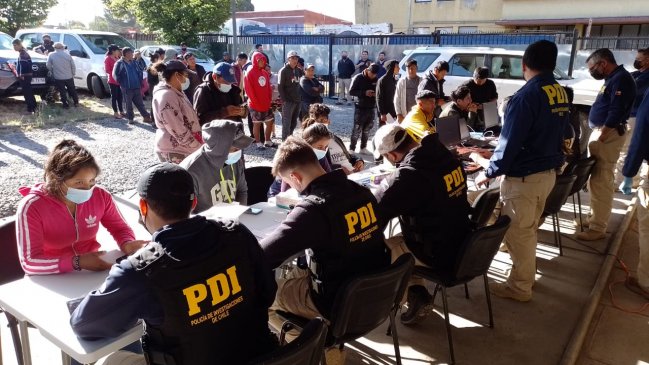 PDI fiscalizó a 57 ciudadanos extranjeros que se desempeñaban como temporeros en Victoria